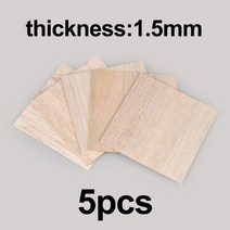 건축모형 basswood 재료 배스우드 공예 우드 발사 나무 시트 플라이 빈 미완성 보드 직사각형 조각 DIY 아, 02 100x100x1.5mm