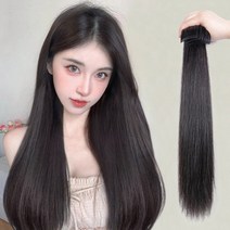 엔템 인모 긴머리가발 부분 정수리 가발 3p, 웨이브붙임머리3p-내추럴블랙-55, 3개