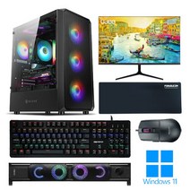 포유컴퓨터 모니터 풀세트 게이밍 조립 컴퓨터 PC 본체 최신 고사양 윈도우 롤 배그, 03번_에디션, 03. 27인치