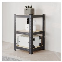 철제 조립이 쉬운 스틸 3단 선반(블랙) 40x40x88cm 진열대