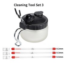 후끼 뿜칠 고압 스프레이건 도장기 0.20.30.5mm 에어 브러시 청소 냄비 유리 병, 협력사, 청소 도구 세트 3
