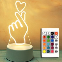 엔템 리모컨 아크릴무드등 수유등 취침등 아크릴조명, 아크릴무드등(자유)