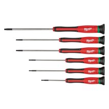 Milwaukee 48222610 Precision torx 스크루 드라이버 6피스 세트. USA 미국, 1세트