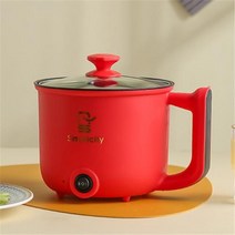 멀티쿠커 붙지 않는 미니 전기 밥솥 18L 더블 레이어 조리 기계 가정용, Red 1 Layer+EU