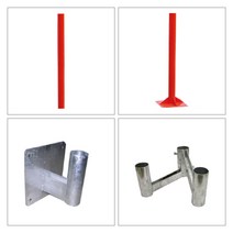 반사경 매립 지주 앙카지주 벽부지주 양날개브라켓, 양날개 브라켓, 1개