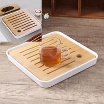 다기트레이 차판 화이트 20X20CM 도자기식기 차용품 예쁜그릇세트 카페인테리어소품 주방소품 머그잔세트 전통다기세트 전통찻잔 도자기수반