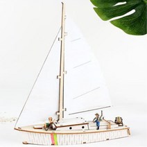 방과후수업 세일링요트 우드조립키트 만들기용품 엄마표미술 우드모빌소품 나무공예, 단품