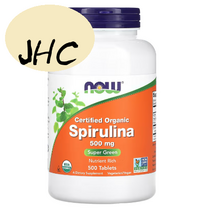 JHC[미국직구/구매대행] 나우푸드 오가닉 유기농 내추럴 스피루리나 500mg 500정 1병, 1개