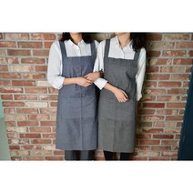 오가닉라이프 린넨 스트라이프 앞치마 심플 공방 요리 주방 국내산 예쁜, 린넨 스트라이프 앞치마 (블루(주머니파랑))