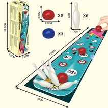컬링 보드게임 접이식 미니 테이블 볼링 공 장난감 파티게임 가족 학교 여행 탁상 게임, Bowling ball style