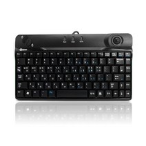 QSENN 유선 트랙볼 미니키보드 PTS-K8100UT 블랙/USB, 단품, 단일옵션