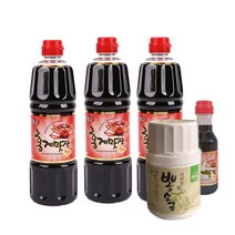 [한사랑푸드]홍일식품 홍게맛장소스500ml 3병+200ml 1병+뽕소금1병
