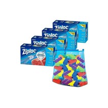 지퍼락 Ziploc 냉동용 쿼트 식품 보관 슬라이더 팩 34개씩 4팩, 136 Count