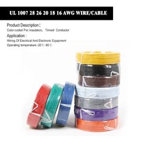 0.2~12mm 철사 반생이 와이어 스텐철사 wholesale 15 미터 1007 28 26 24 22 20 18 16 awg pvc rohs 케이블 장비 전선 awm 주석, 푸른, 18아그, 1m