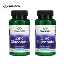 스완슨 징크 글루코네이트 글루콘산 글루코산 아연 30mg 250정x2