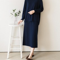 (빠른배송)데일리 라운지 스커트세트 오트밀 스카이블루 네이비 블랙