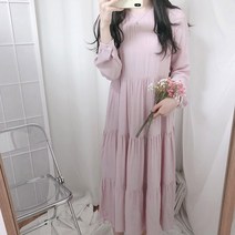 spring 스프링캉캉 프릴 롱원피스(4color)