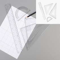 4P 자 세트 칼자 제도용구 45도자 15센티자 1미터자 만능자 1미터철자 운형자 운영자