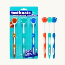 브룸 혀클리너 3종 세트 저자극 혀백태제거 3컬러, 24.3g, 3개