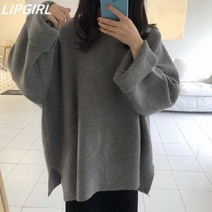 [립걸]와이 오버핏 라운드니트