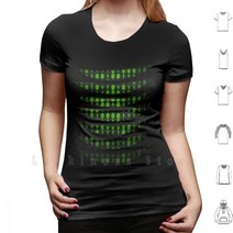 코딩로봇 코튼 티셔츠 내장 DIY S-6xl 제로 원 디지트 프로그래밍 컴퓨터 소프트웨어 해커 로봇 알고리즘, 17 W-Tee-Black_05 XXL