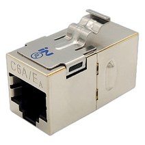IN CAT.6A(CAT.7) STP 키스톤형 랜커플러/IN-10G-7SKW/스냅인/10Gbps/UL인증/메탈형/PCB타입/랜 커플러/50u 금도금/난연성 소재/LAN 케이블 연장