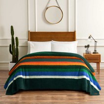 Pendleton Sherpa Fleece Throw 펜들턴 담요 쓰로우 92x98인치 (퀸사이즈) 그랜드캐년(블루) / 알바벨리(그린), 그린(Green)