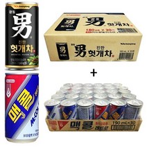 광동 힘찬하루 헛개차 180ml(30캔) + 맥콜 190ml(30캔), 60캔