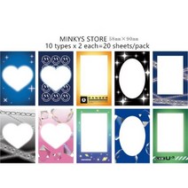 포켓포토인화지 증명사진인쇄 MINKYS 새로운 20 개/갑 카와이 레이저 윤기 나는 애완 동물 사랑의 마음 3 인치 Photocard 프레임 사진 장식 카드 112502, 6