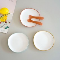 킨토 본보 유아식기 플레이트 17cm - 블루그레이 오렌지 옐로우