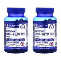 내츄럴365 슈퍼파워 오메가3 울트라 1150 90캡슐, 2개입, 108.09g