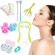 셀프 마사지기마사지볼 핸드안마기 어깨마사지기 등안마기 수동안마기 발마사지기 손마사지기, 1-3)회전지압볼-핑크