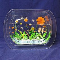 브랜드없음 생화장식 아크릴어항 33X25X10cm-10501AQUA, 선택완료
