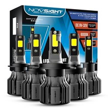 h7 led novsight 자동차 헤드라이트 h1 h3 h4 h11 h8 h9 h13 9005 9006 9007 9003 72w 10000lm 6000k auto fog, 9004hb1 hilo