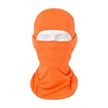 황사 마스크 고글 바라클라바 UV 방풍 후드 전술 스키 사이클링 야외 카모 낚시 하이킹 아이스 실크 비니 모자 빠른 건조, 주황색_54-60cm