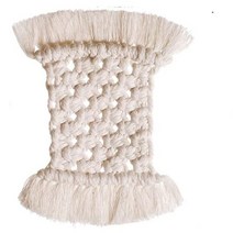 머그워머 usb 컵워머 보온 티 컵 도자기 홈크리에이티브 코튼 브레이드 코스터 핸드메이드 마크라메 컵 쿠, 01 17X10CM