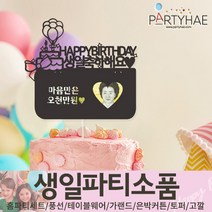(주)파티해 생일파티 장식용품4 N-R - 모자 생일가면 왕관 토퍼 태슬 종이등, P24_페이퍼용돈토퍼-생일풍선