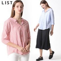 [리스트.] [리스트] 오버핏 스트라이프 코튼 셔츠