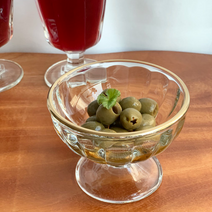 골드림 투명 유리 그릭 요거트볼 보울 시리얼볼 요플레 눈꽃빙수 그릇 아포카토잔, A]웨이브