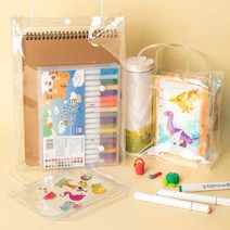 기타 투명 비치백 DIY 만들기 가방 PVC 방수백 꾸미기 키트, 대형