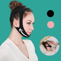 씨크하트 얼굴 리프팅 밴드 턱브이라인 턱살 처짐 방지 땡기미, 블랙, 1개