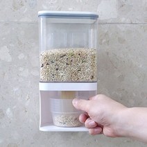 다용도 쌀통 잡곡통 계량컵포함 해충방지 간편사용 계량 유리 용기 쌀독 도자기 쌀디스펜서 보관 진공, 본상품선택