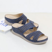 크루 큐빅 펀칭 슬리퍼 4.5cm