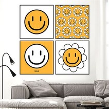 셀러허브 스마일 인테리어 캔버스 액자 14종 30호 72x72cm, 12번／캔버스액자(옆면검정)