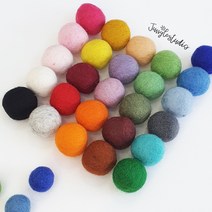 [정글스튜디오] 양모볼 1.5cm 2.2cm 3cm 100%울 펠트볼 DIY, 2.크림
