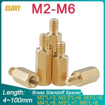 50/ 20/ 10/ 5pcs Male to Female Brass Spacer M2 m2.5 m3 m4 m5 M6 Long Hexagonal PCB Standoff, 01 M2 (50pcs)_04 7mm
