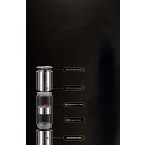 곡물 분쇄기 분말기 가정용 신선한 갈은 후추 가루 검은 바다 소금 수동, 01 22.3 5 5.4CM