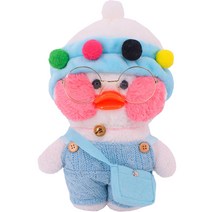 PKTOYS DIY귀여운 다이소 오리인형 피큐어 큐티 옷 오가닉 애착 인형 크리스마스 명절 선물, J, 30cm