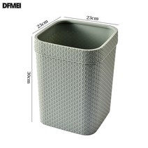 DFMEI 라탄스틱 사각 휴지통 심플 거실 주방 화장실 사무실 대용량, 녹색