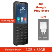 진 F21 프로 구글 스마트 터치 스크린 전화 와이파이 5G + 2.8 인치 3GB 32GB 블루투스 5.0 Duoqin 글로벌 버전 2120mAh 안드로이드 전화, 3GB 32GB Black, 블랙